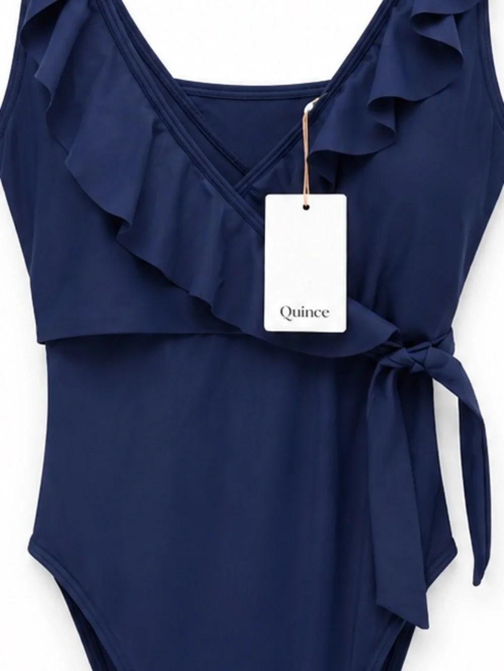 Quince Italian Ruffle Wrap One-Piece Swimsuit